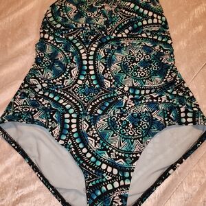 George Blue and Black Patterned Swimsuit